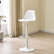 심플 바텐 의자 카페 아일랜드 높은식탁 바 의자, 심플바-화이트, 1개