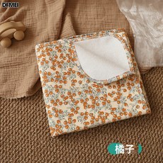 DFMEI 嬰兒a類隔尿墊新生兒防水透氣可水洗尿布墊生理期專用防漏, 1個, 橘子
