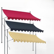 수동 가게어닝 테라스 햇빛가리개 차양막 천막 처마, A. 어두운 회색 2.0m