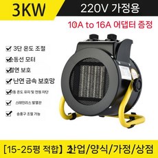 산업용 난방기 축사 온풍기 3KW/220V 공장 온실 히터 전기 스텐 가열관, 1. 3KW/220V(세라믹PTC)