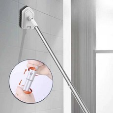 자동솔 청소 욕실 브러쉬 전동 무선 속도조절, 1개, 2. 롱 핸들 브러시 + 하드 헤드1