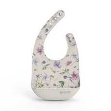 Qlittle 寶寶矽膠圍兜 (多款可選), 復古紫羅蘭, 1個