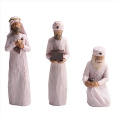 세 명의 지혜로 별을 따라 세상의 빛을 찾아 걷고 절 무릎을 꿇고 무릎을 꿇고, 그림처럼