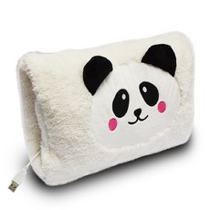 可愛熊貓造型USB暖手寶，柔軟舒適，快速加熱，恆溫控制，輕巧便攜, 白色, SG-006W