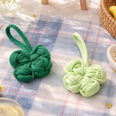 친구사랑 행운 마스코트 네잎클로버 양말목 키링 만들기 DIY, 2.초록, 1개