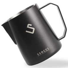 SSOCCI (쏘치) 프리미엄 450ml 스팀피쳐 밀크저그 라떼아트 스팀피처 (다크그레이), 다크그레이, 1개