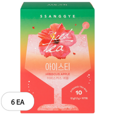 쌍계명차 히비스커스 애플 아이스티 10p, 1.2g, 10개입, 6개, 1.2g