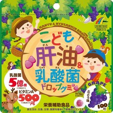 유니 매트 리켄 어린이 간유 & 유산균 드롭 구미 100 마리