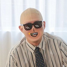 JP컴퍼니 대머리 코스프레 빡빡이 가발 코믹 졸업사진 소품, 1개, 스킨색상