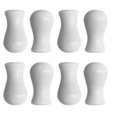 GSHLLO 8피스 나무 코드 태슬 손잡이 창문 걸이 블라인드 볼 풀 코드 드롭 작은 펜던트 커튼용 화이트