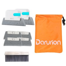 다루리온 창틀틈새 브러쉬 청소솔 도구 본품2(미니솔+쓰레받이+브러쉬)+ 교체브러쉬4+청소솔1+전용파우치1, 블루, 1개