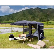 차박 도킹 텐트 차량용 쉘터 연결식 트렁크 호환 캠핑, 상세페이지 참고, 블랙