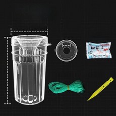 야외 낚시용 병형 게새우 덫 부모자녀용 물고기 잡이 도구 캠핑 여행 활동 내구성 낚시 장비, 2. 강화 강화 낚시병 [2인 세트 ]