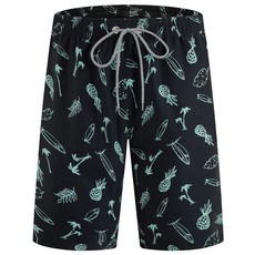 ELETOP 남성용 수영 트렁크 448 리플 그라데이션 그레이 L