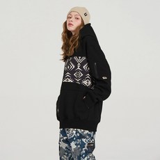 2324 NNN - Divide Pettern HOOD - 블랙+패턴 [오로라 나염]