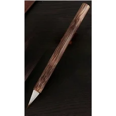 소형 닭발털 캘리그라피 붓 혼합모 짧은 봉끝 마늘머리 일반 공식 인장글씨 초보자용, 1개