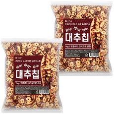 건강중심 말린 대추칩 슬라이스 건 대추 간식, 2개, 1kg
