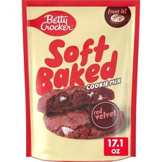 Betty Crocker 소프트 베이크드 쿠키 믹스 레드 벨벳 484.8g(17온스), Betty Crocker 소프트 베이크드 쿠키 믹스,, 484.8g, 1개