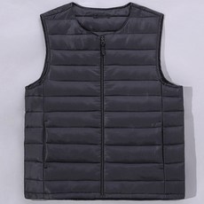 후앙스 지퍼 라운드넥 R넥 초경량 패딩조끼 IDJP-7605