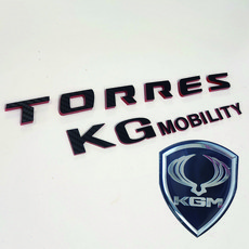 KGM TORRES 레터링 엠블럼 트렁크 로고 차량 드레스업 튜닝, 1세트, 토레스