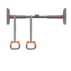 家用室內引體向上器 單槓 健身器材 - 居家健身首選，多功能鍛鍊，安全穩固, 灰色+吊環