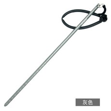 HiTurbo潛水實心鋁合金叮叮棒敲瓶器，水下指示探棒帶手繩，堅固耐用，潛水安全必備, 灰色叮叮棒