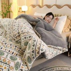 극세사이불 SS 극세사 겨울 이불 차렵이불 소파커버, 보헤미안
