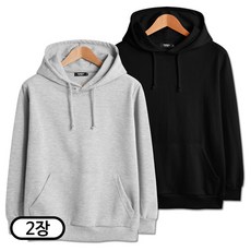 탑보이 2장 세트 데일리 특양면 무지 후드티 (SCC5222PT)