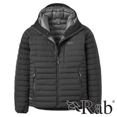 RAB 英國 男士 Microlight 羽絨連帽外套 FP700 黑色 QDB73
