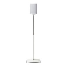 Sanus Sonos Era 100 스피커용 스피커 스탠드 높이 가능한 싱글 3단계 설치 고무 발 카펫 스파이크 포함 화이트 232118, 화이트 싱글
