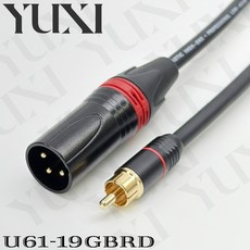 YUXI XLR公轉RCA公訊號線, 1個, XLR公頭轉RCA公頭紅色環 單條,12米 含雙頭 單條