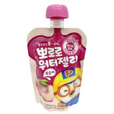 팔도 뽀로로 워터젤리 복숭아 120ml 아기 유아 간식 음료, 1개