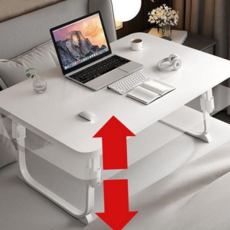 높이 조절 테이블 이동식 노트북 베드 침대 테이블 책상 미니 접이식 휴대용 학생용 다용도 컴퓨터 성인, 중 60x40