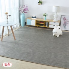 DIU 寶寶拼接爬爬墊家用木紋泡沫地板墊加厚臥室拼圖海綿墊60*60, 1個, 灰色木紋