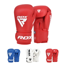 링사이드코리아 RDX 아이바 AIBA 공인 복싱 글러브 엘리트 가죽 권투장갑, 레드, 1세트