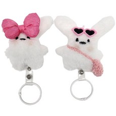 MDC 프리티토끼 릴홀더 / 신분증릴홀더 간호사테이프걸이, 1개, 왕리본토끼