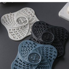 廚房水槽過濾網 浴室防堵地漏蓋 矽膠毛髮過濾器 水池下水道過濾網 吸盤式地漏, 随机一个