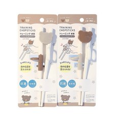 兒童指環型訓練筷夾(右手用) 熊圖樣設計 可愛吸睛, 白色, 1個