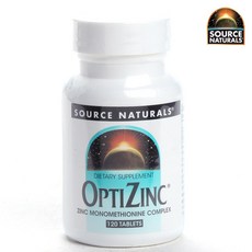 SOURCE NATURALS Opti鋅錠, 120顆, 1罐