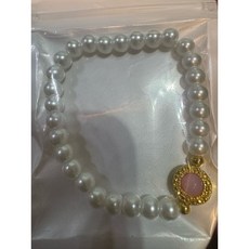 【七承】過爐開光 海藍寶仿珍珠手鍊 8MM珍珠 串珠手鍊 彈性繩 閨蜜手鍊 生日禮物