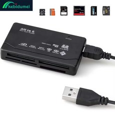 케비두메이 올인원 메모리 카드 리더 480Mbps USB 2.0 외장 SD M2 MMC XD CF MP3 디지털 카메라용