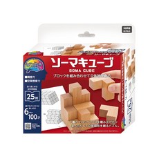 하나야마 캐스트 퍼즐 하즈루 가쯔노 소마큐브, 혼합색상, 1피스