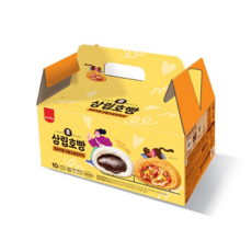 [도도나몰] 삼립호빵 발효미종 단팥호빵 + 피자호빵 (오렌지), 10개, 90g