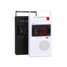 카셋트 플레이어 레트로 녹음기 테이프 재생 미니 감성 메모리 카세트 아날로그 빈티지, 2. 화이트, 화이트 테이프포함