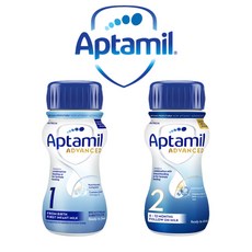 영국 압타밀 어드밴스(프로푸트라) 액상분유 1 2 단계 2 X 200 ml / 잇시 3-in-1 호환 니플, 200ml
