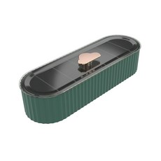 雲朵桌面數據線收納盒 手機充電器充電線整理分格繞線器 電源線收納, 綠色, 1個