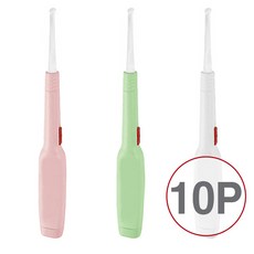 [10개 묶음] LED 후레쉬 귀이개 (라이트귀이개 B타입 10P 묶음) 귀후비개 귀파개 귀쑤시개 귀지청소기 귀청소 면봉 이어클리너, 그린, 1세트, 10개입