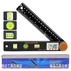 디지털 각도기 눈금자 디스플레이 박스 범위, 1개