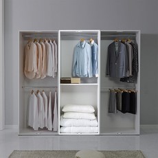 루미가구 투우니 양문형 행거 이불장 800 (착불), 화이트