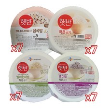 햇반 작은공기 4종 혼합, 28개, 130g